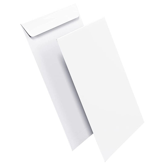 PREMIUM WHITE CHEQUE SIZE PAPER ENVELOPES | 80 GSM | 9×4 INCHES | PACK OF 25