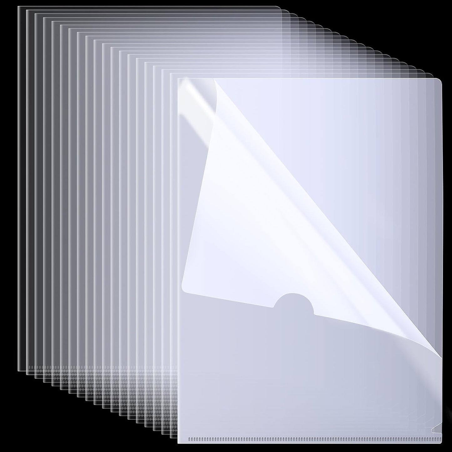 L FOLDER FILE | A4 SIZE DURABLE CLEAR TRANSPARENT PLASTIC FILE FOLDERS (PACK OF 10)