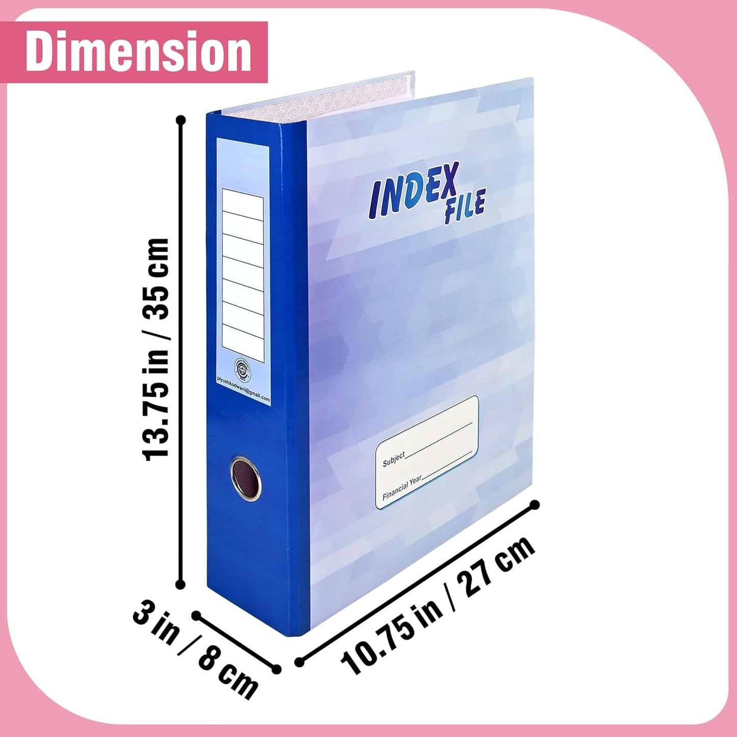 LAMINATED INDEX BOX FILE FOLDER WITH SS CLIP