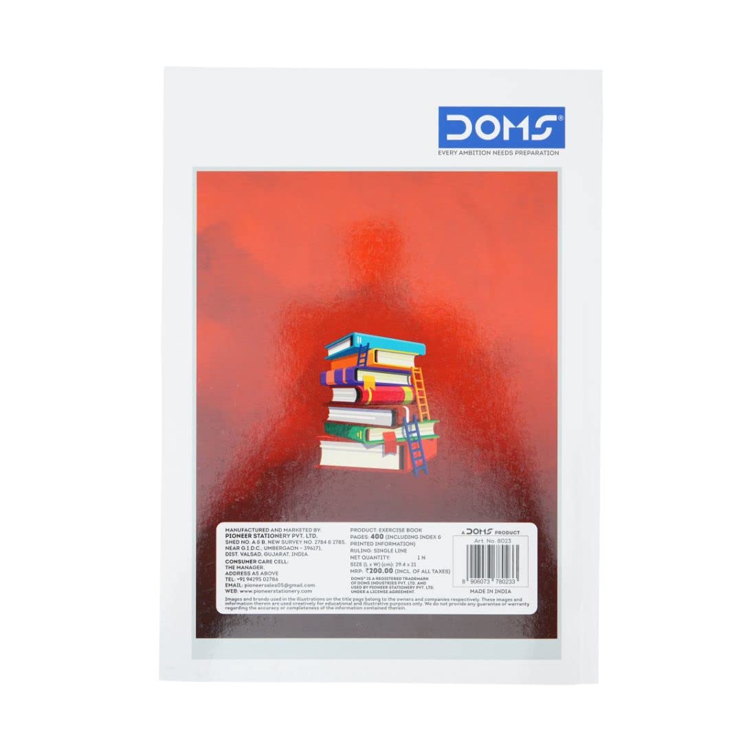 DOMS BOOK WORLD SERIES – SINGLE LINE, 400 PAGES | PACK OF 1