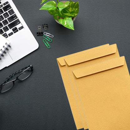 LAMINATED YELLOW PAPER ENVELOPE – 10 x 14 inches (25PC)