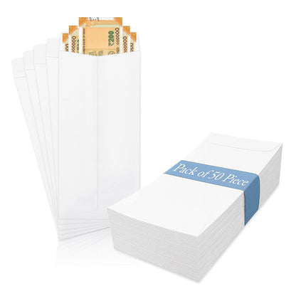 PREMIUM WHITE PAPER ENVELOPES | 80 GSM | 10×4.5 INCHES | PACK OF 25