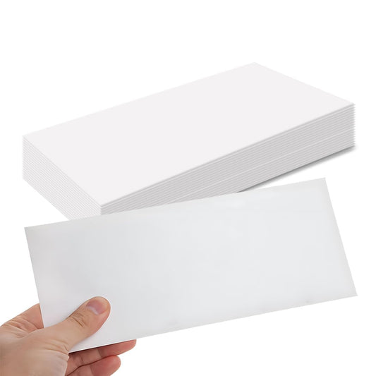 PREMIUM WHITE PAPER ENVELOPES | 80 GSM | 10×4.5 INCHES | PACK OF 25