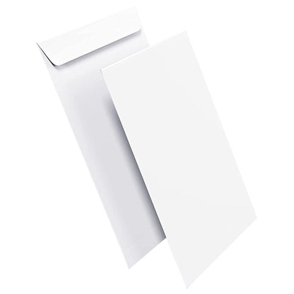PREMIUM WHITE CHEQUE SIZE PAPER ENVELOPES | 80 GSM | 9×4 INCHES | PACK OF 25
