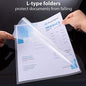 L FOLDER FILE | A4 SIZE DURABLE CLEAR TRANSPARENT PLASTIC FILE FOLDERS (PACK OF 10)