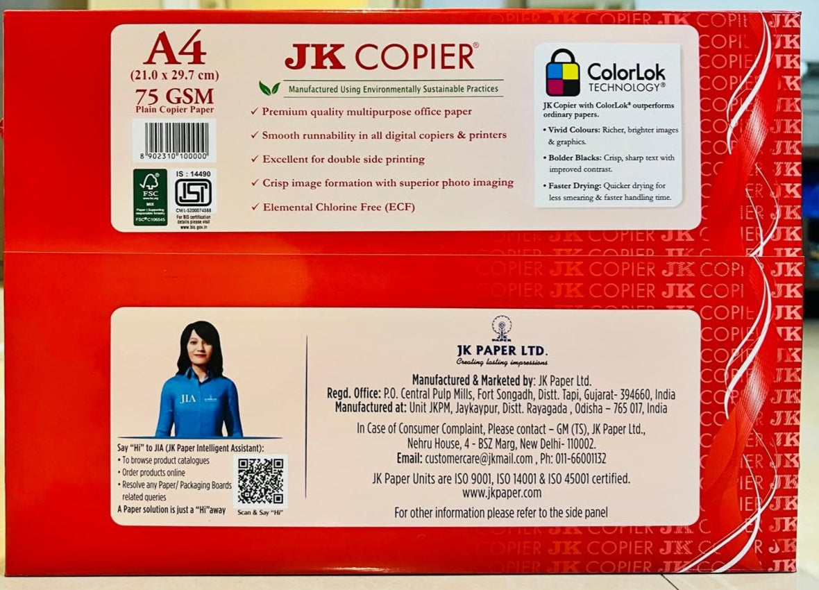 JK COPIER 75GSM A4 SIZE