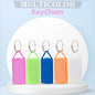 Key Tags Labels – 50 Piece Multicolour Plastic Keychains with Both Side ID Labels and Split Rings