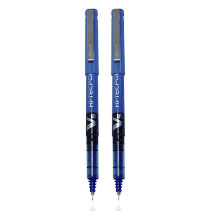 Pilot V5 Liquid Ink Roller Ball Pen - Blue (Pack of 2)