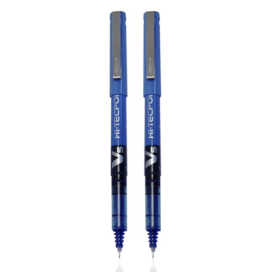 Pilot V5 Liquid Ink Roller Ball Pen - Blue (Pack of 2)