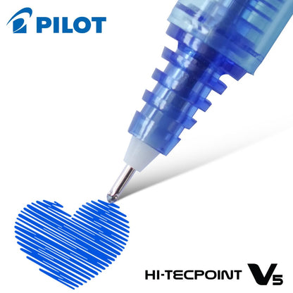 Pilot V5 Liquid Ink Roller Ball Pen - Blue (Pack of 2)